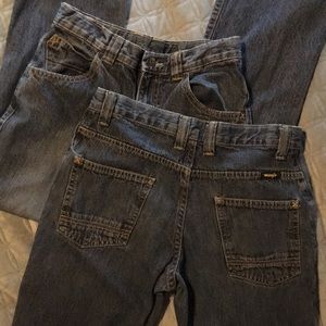 2 Pair Boys 14 R Wrangler Jeans